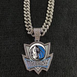 Dallas Mavericks 20 Inch Necklace Pendant Cuban Chain NBA Basketball Jewelry